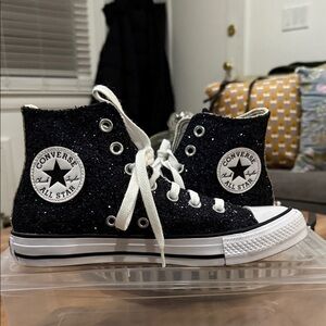 Converse Kids Glittery Black High-Tops
